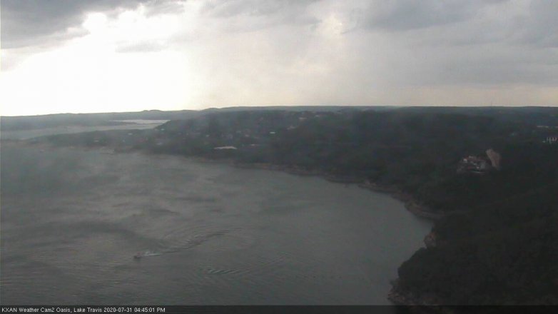 Lake Travis webcam, July 31, 2020 4:45 PM CT