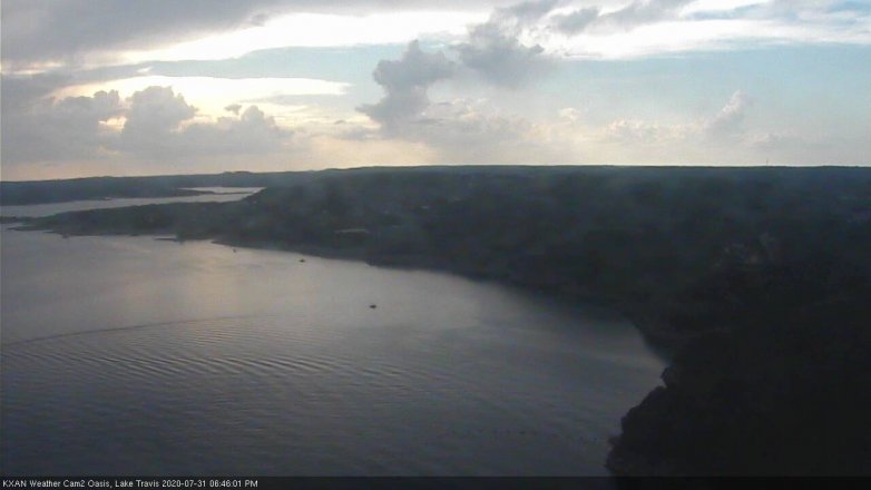 Lake Travis webcam, July 31, 2020 6:45 PM CT
