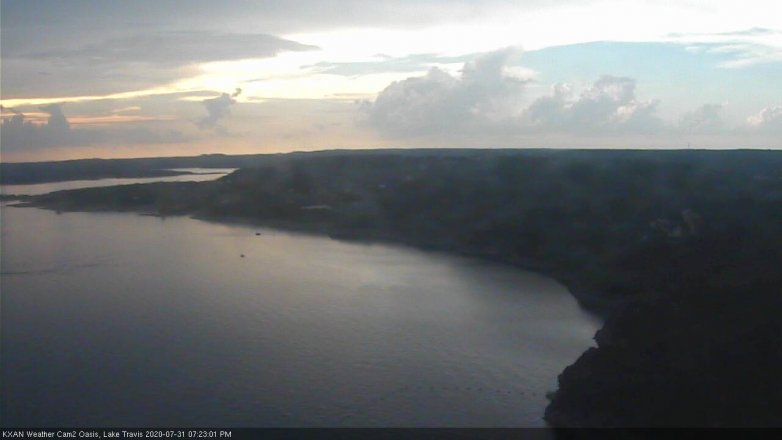 Lake Travis webcam, July 31, 2020 7:25 PM CT