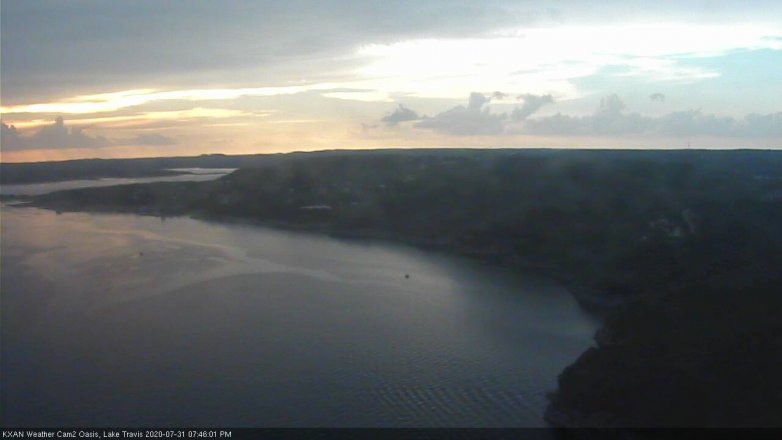 Lake Travis webcam, July 31, 2020 7:45 PM CT