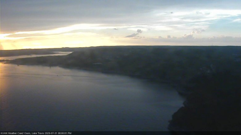 Lake Travis webcam, July 31, 2020 8:00 PM CT