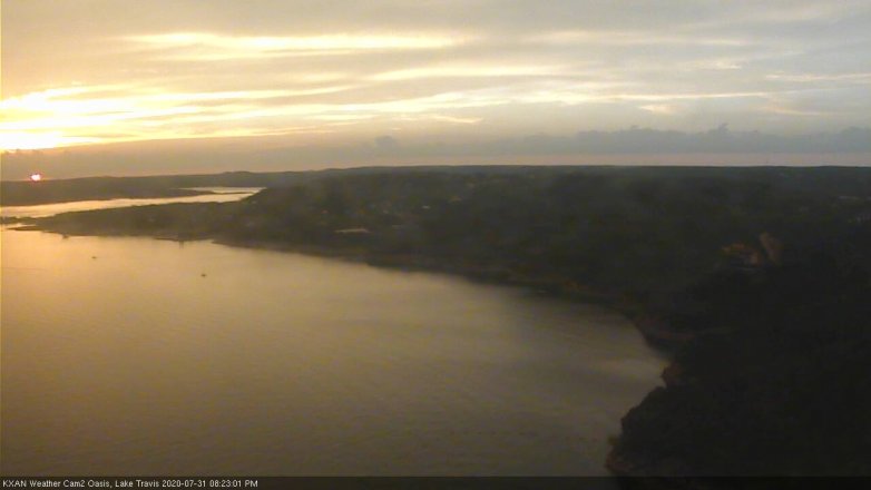 Lake Travis webcam, July 31, 2020 8:25 PM CT