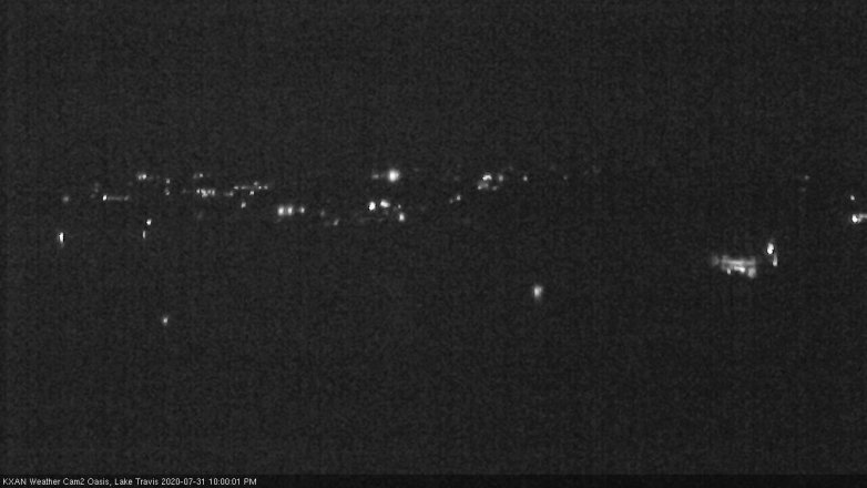 Lake Travis webcam, July 31, 2020 10:00 PM CT