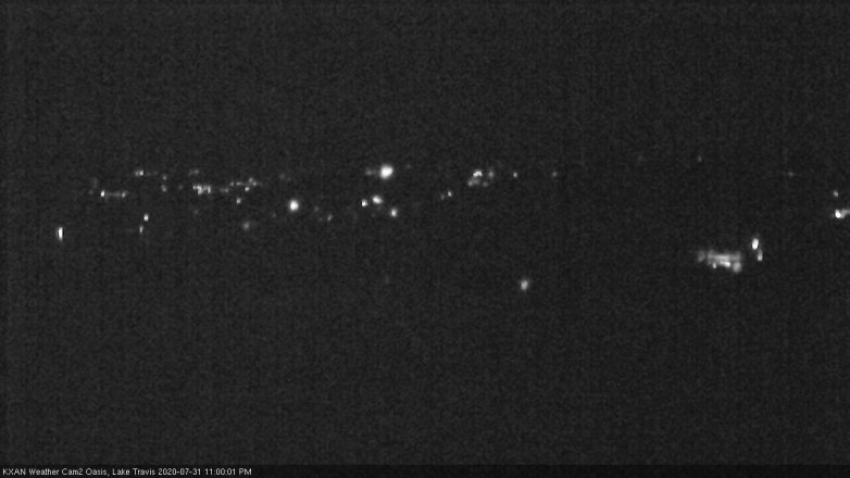 Lake Travis webcam, July 31, 2020 11:00 PM CT