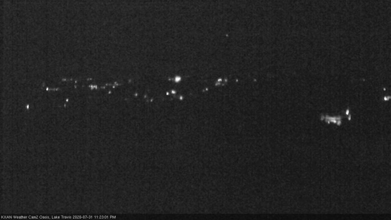 Lake Travis webcam, July 31, 2020 11:25 PM CT