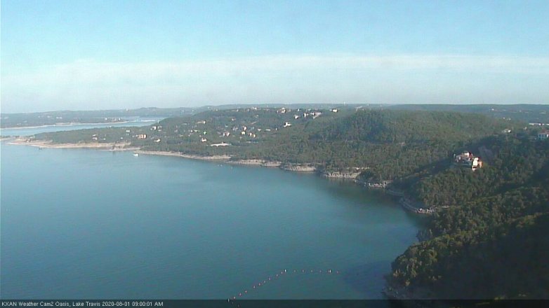 Lake Travis webcam, August 1, 2020 9:00 AM CT