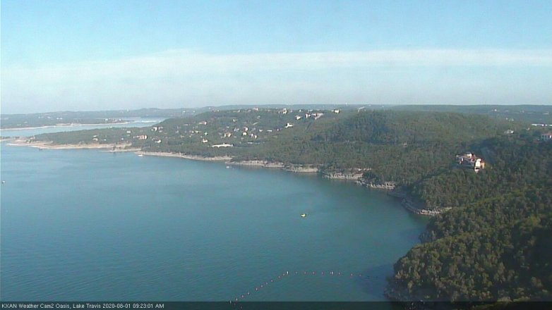 Lake Travis webcam, August 1, 2020 9:25 AM CT