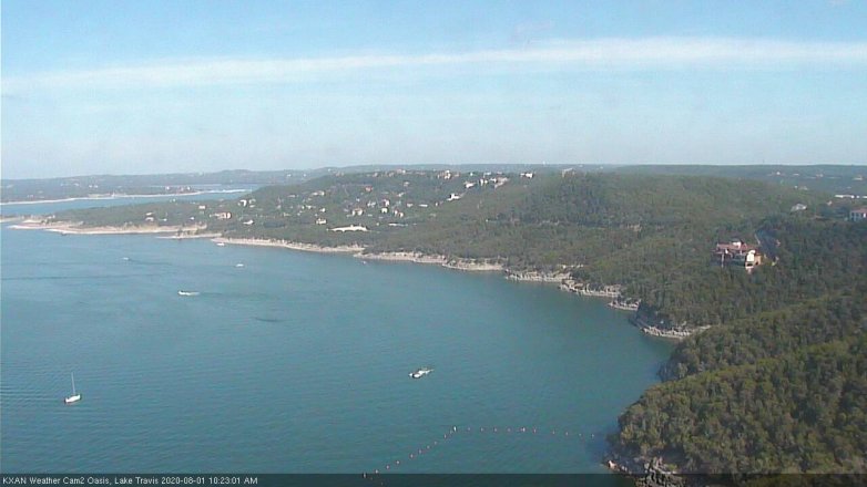 Lake Travis webcam, August 1, 2020 10:25 AM CT