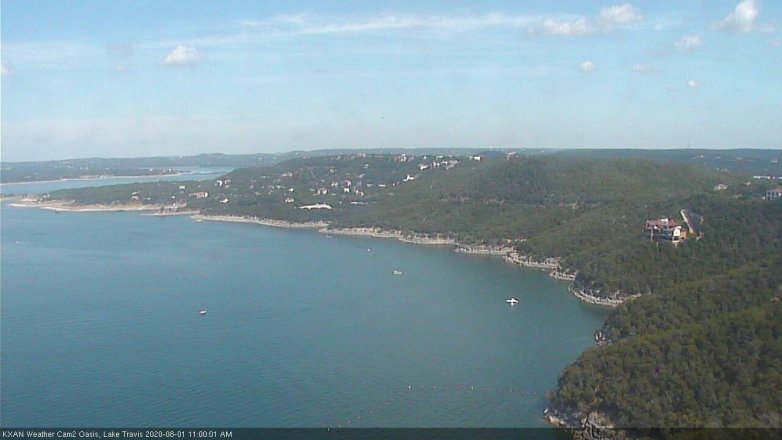 Lake Travis webcam, August 1, 2020 11:00 AM CT