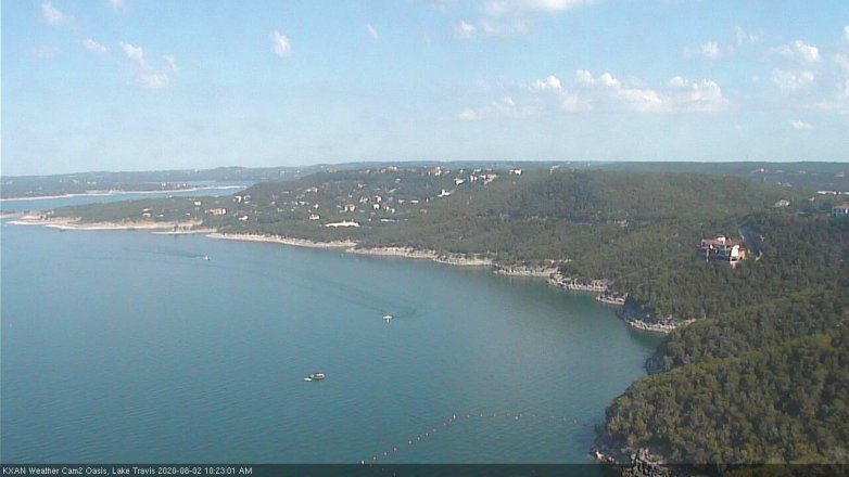 Lake Travis webcam, August 2, 2020 10:25 AM CT