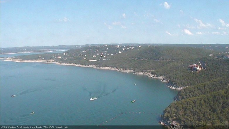 Lake Travis webcam, August 2, 2020 10:45 AM CT