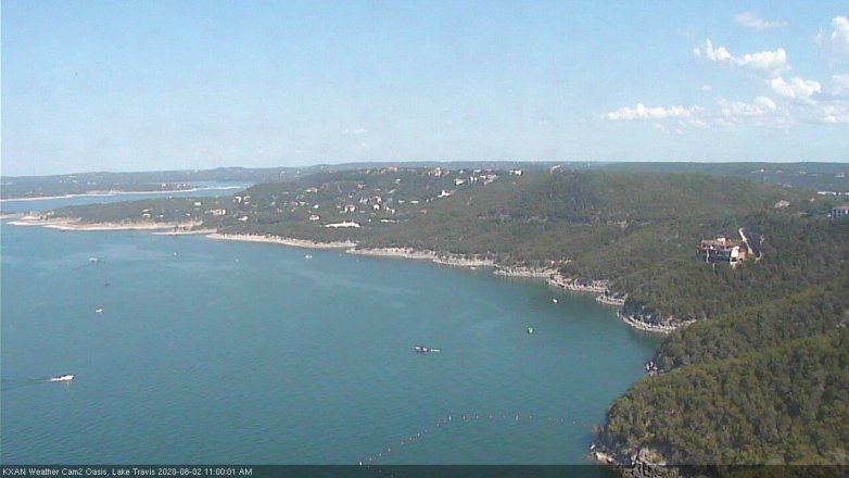 Lake Travis webcam, August 2, 2020 11:00 AM CT