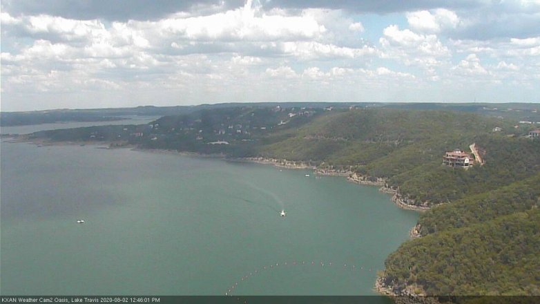 Lake Travis webcam, August 2, 2020 12:45 PM CT