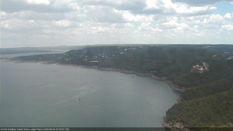 Lake Travis webcam, August 2, 2020 1:00 PM CT