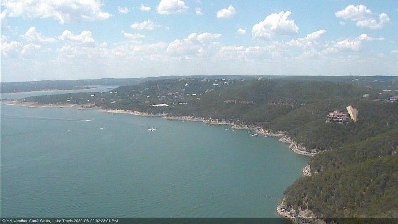 Lake Travis webcam, August 2, 2020 2:25 PM CT
