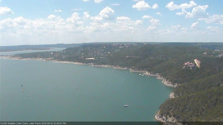Lake Travis webcam, August 2, 2020 2:45 PM CT