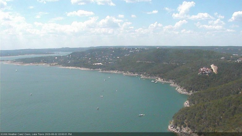 Lake Travis webcam, August 2, 2020 3:00 PM CT