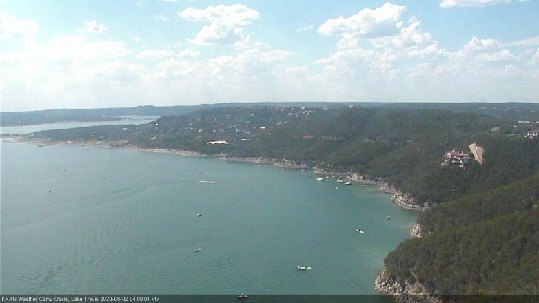 Lake Travis webcam, August 2, 2020 4:00 PM CT