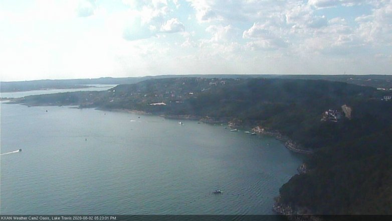 Lake Travis webcam, August 2, 2020 5:25 PM CT