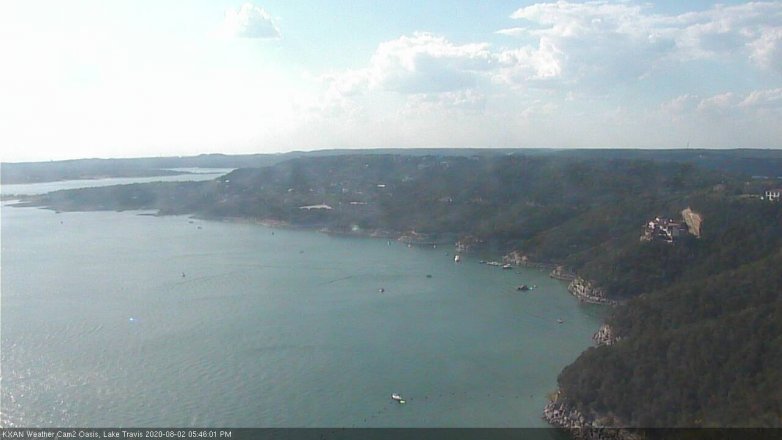 Lake Travis webcam, August 2, 2020 5:45 PM CT
