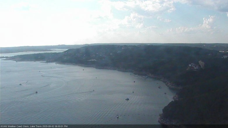 Lake Travis webcam, August 2, 2020 6:00 PM CT