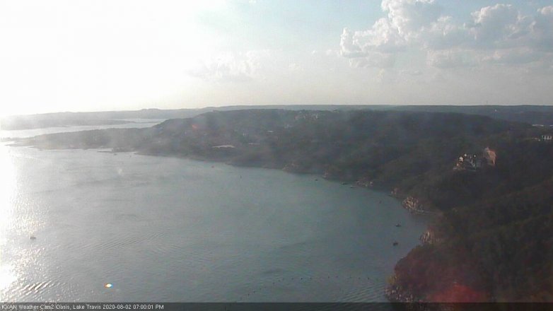 Lake Travis webcam, August 2, 2020 7:00 PM CT