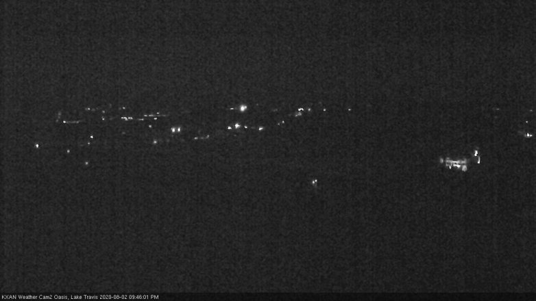 Lake Travis webcam, August 2, 2020 9:45 PM CT