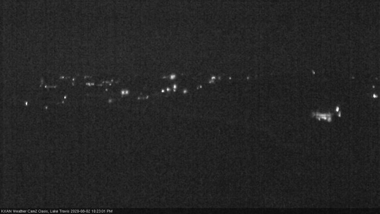 Lake Travis webcam, August 2, 2020 10:25 PM CT