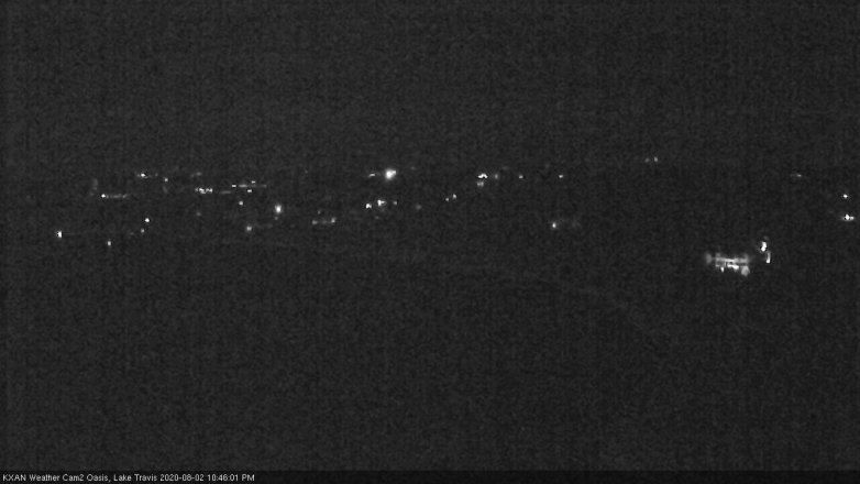 Lake Travis webcam, August 2, 2020 10:45 PM CT