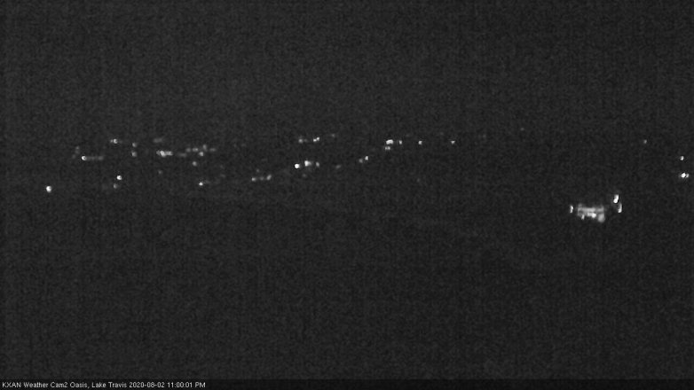 Lake Travis webcam, August 2, 2020 11:00 PM CT