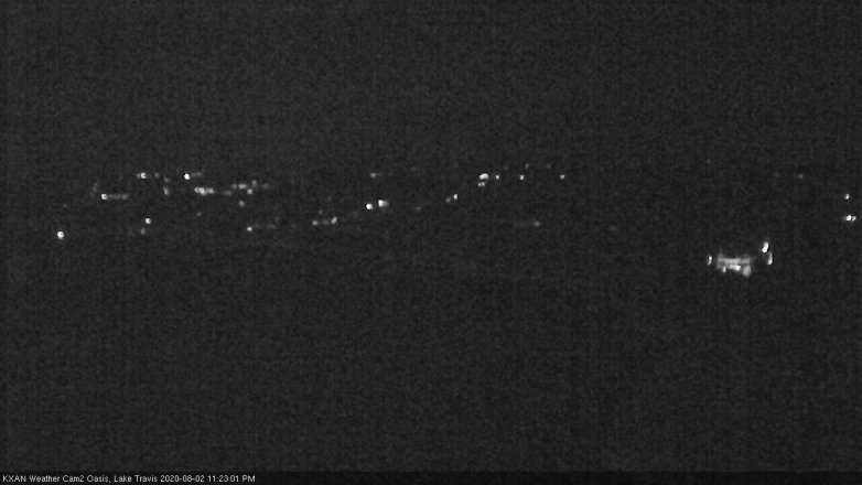 Lake Travis webcam, August 2, 2020 11:25 PM CT