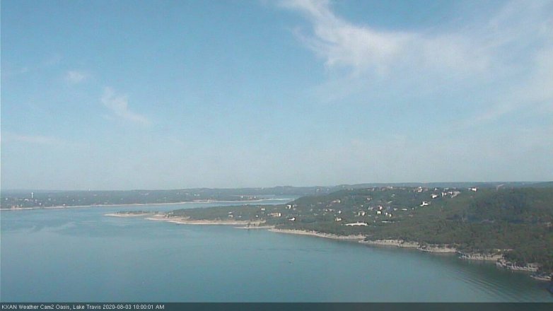 Lake Travis webcam, August 3, 2020 10:00 AM CT