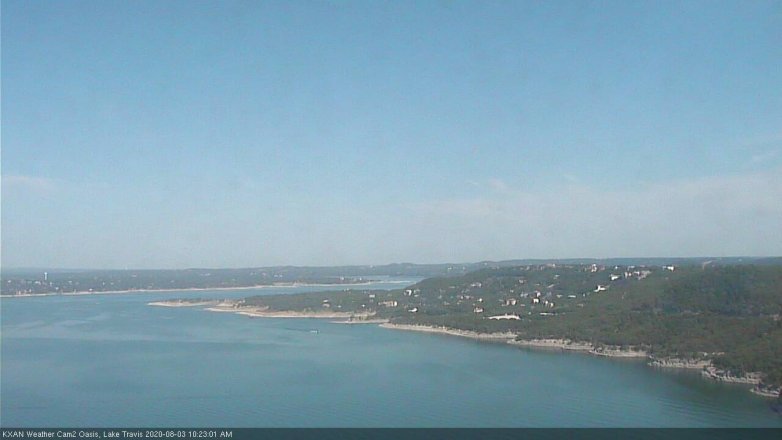 Lake Travis webcam, August 3, 2020 10:25 AM CT