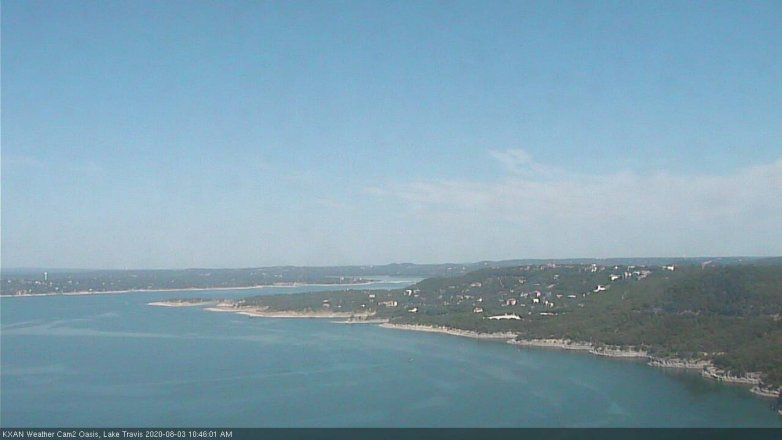 Lake Travis webcam, August 3, 2020 10:45 AM CT