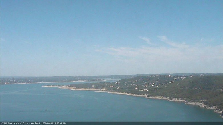 Lake Travis webcam, August 3, 2020 11:00 AM CT