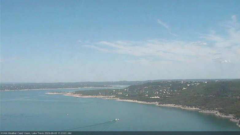 Lake Travis webcam, August 3, 2020 11:25 AM CT