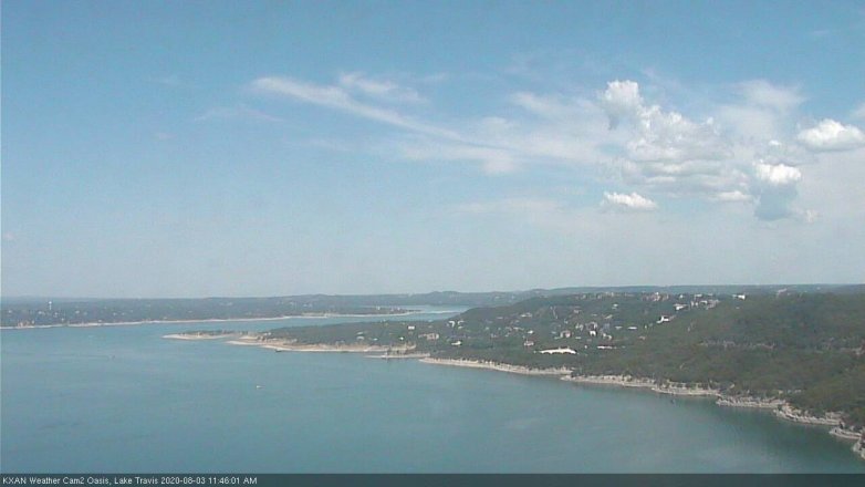 Lake Travis webcam, August 3, 2020 11:45 AM CT