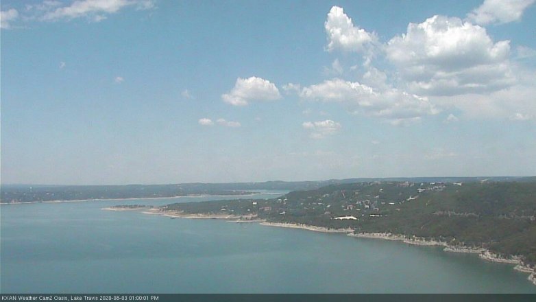 Lake Travis webcam, August 3, 2020 1:00 PM CT