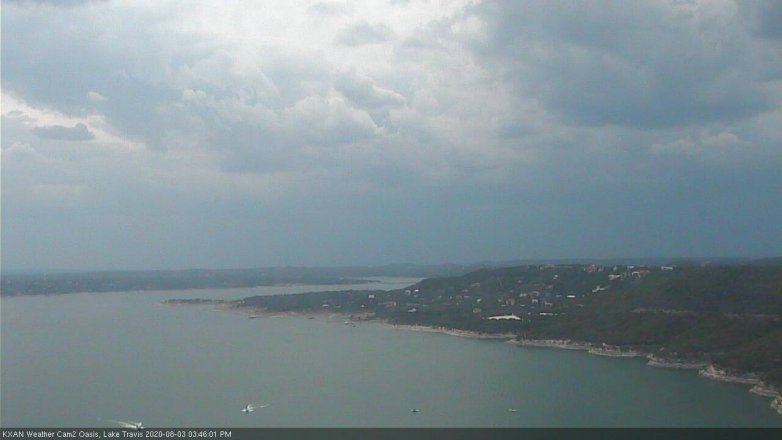 Lake Travis webcam, August 3, 2020 3:45 PM CT