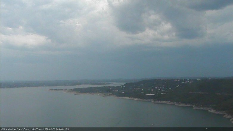 Lake Travis webcam, August 3, 2020 4:00 PM CT