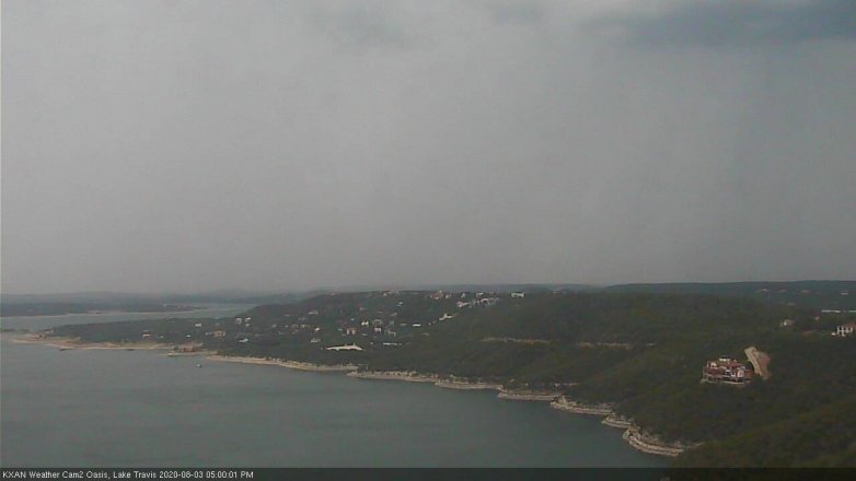 Lake Travis webcam, August 3, 2020 5:00 PM CT