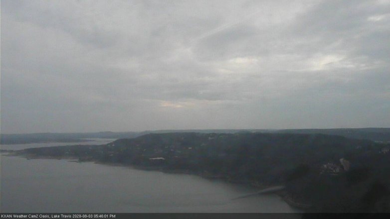 Lake Travis webcam, August 3, 2020 5:45 PM CT