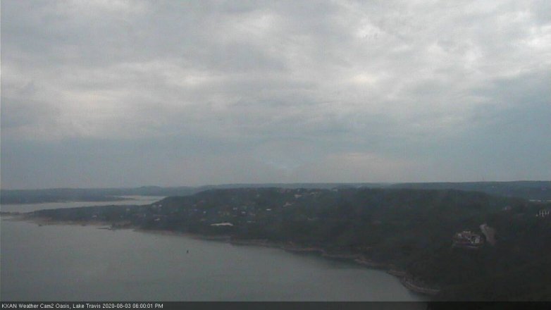 Lake Travis webcam, August 3, 2020 6:00 PM CT