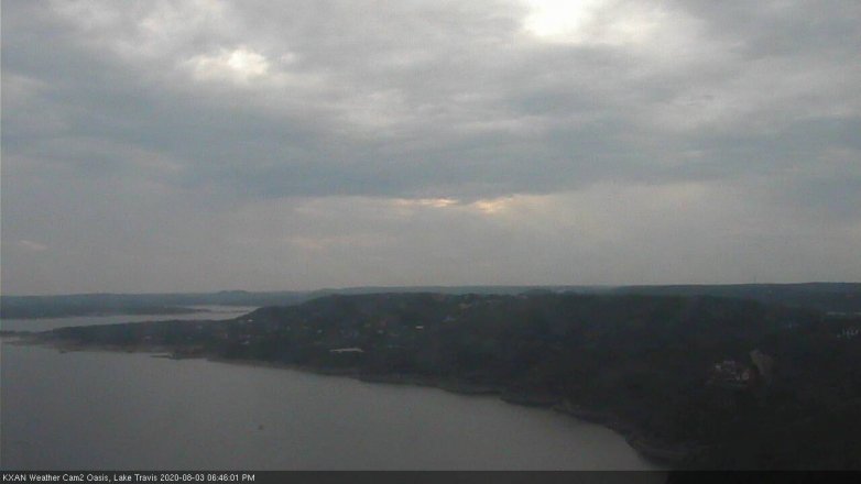 Lake Travis webcam, August 3, 2020 6:45 PM CT