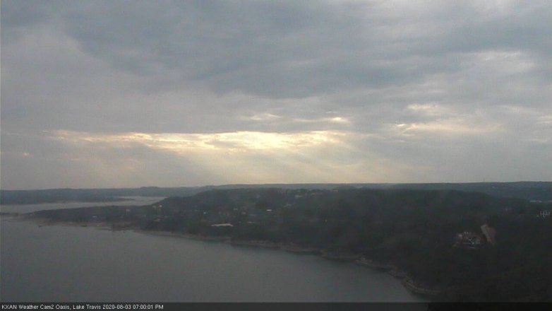 Lake Travis webcam, August 3, 2020 7:00 PM CT