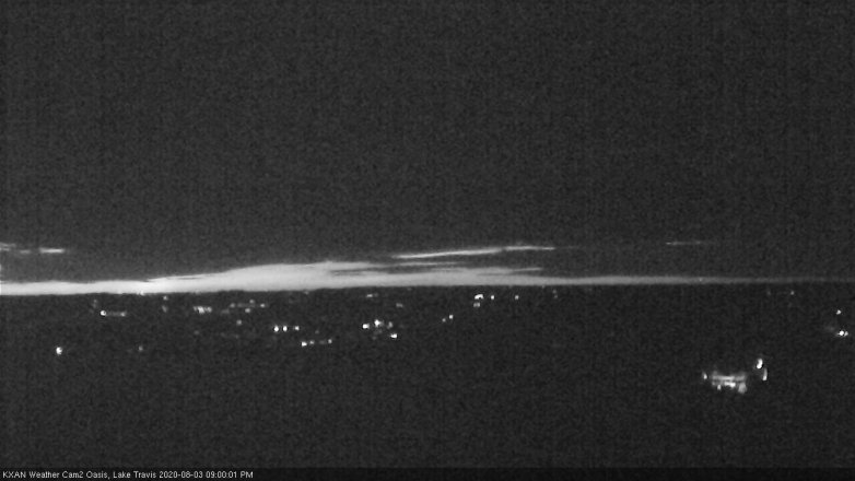 Lake Travis webcam, August 3, 2020 9:00 PM CT