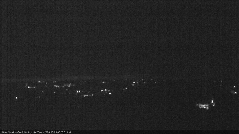 Lake Travis webcam, August 3, 2020 9:25 PM CT
