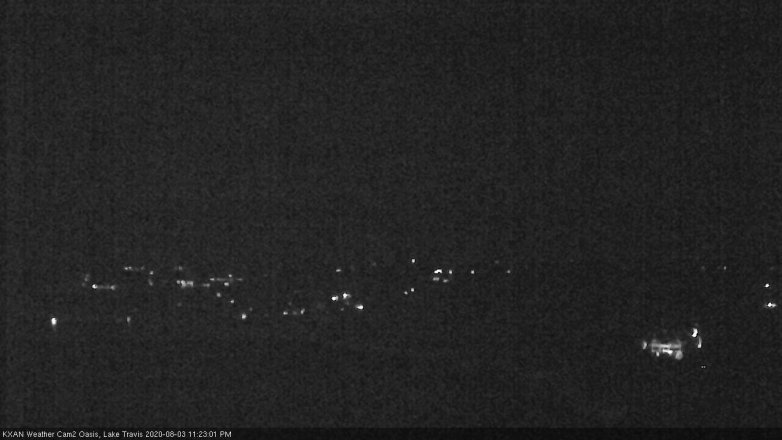 Lake Travis webcam, August 3, 2020 11:25 PM CT
