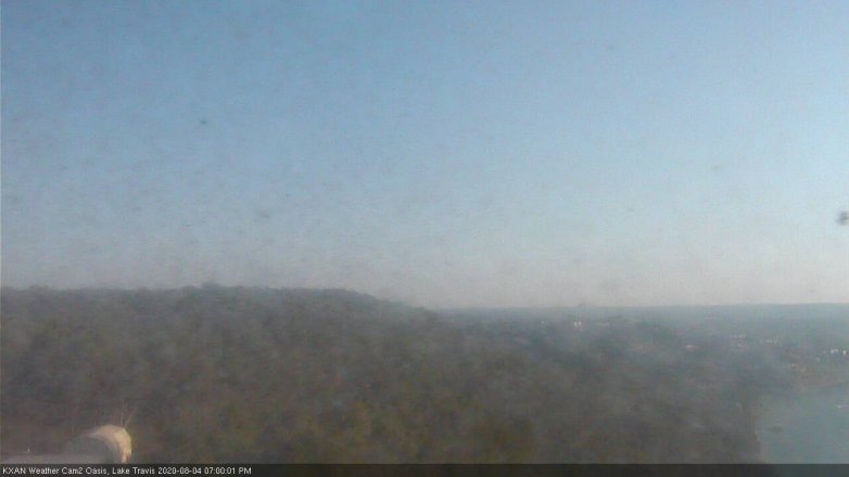 Lake Travis webcam, August 4, 2020 7:00 PM CT