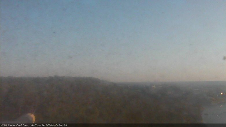 Lake Travis webcam, August 4, 2020 7:45 PM CT